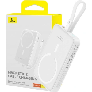 Buy Baseus Magnetic Mini powerbank 10000mAh 20W MagSafe white - BSU4832 - {ean13} - Home Screen Store Europe