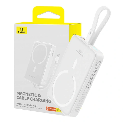 Kup Magnetikus powerbank Baseus Magnetic Mini 10000mAh 20W MagSafe fehér - BSU4832 - {ean13} - Sklep Home Screen