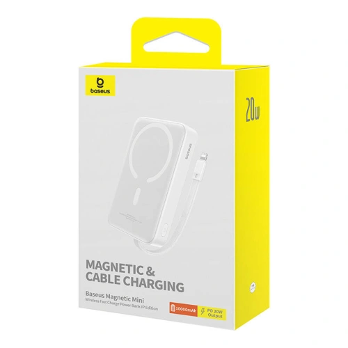 Kup Magnetikus powerbank Baseus Magnetic Mini 10000mAh 20W MagSafe fehér - BSU4832 - {ean13} - Sklep Home Screen