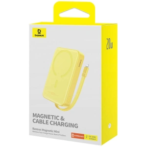 Buy Baseus Magnetic Mini powerbank 10000mAh 20W MagSafe yellow - BSU4834 - {ean13} - Home Screen Store Europe