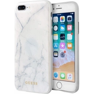Kup Etui Guess GUHCI8LHYMAWH Apple iPhone 7/8 Plus biały/white Marble - GUE122WHT - {ean13} - Sklep Home Screen