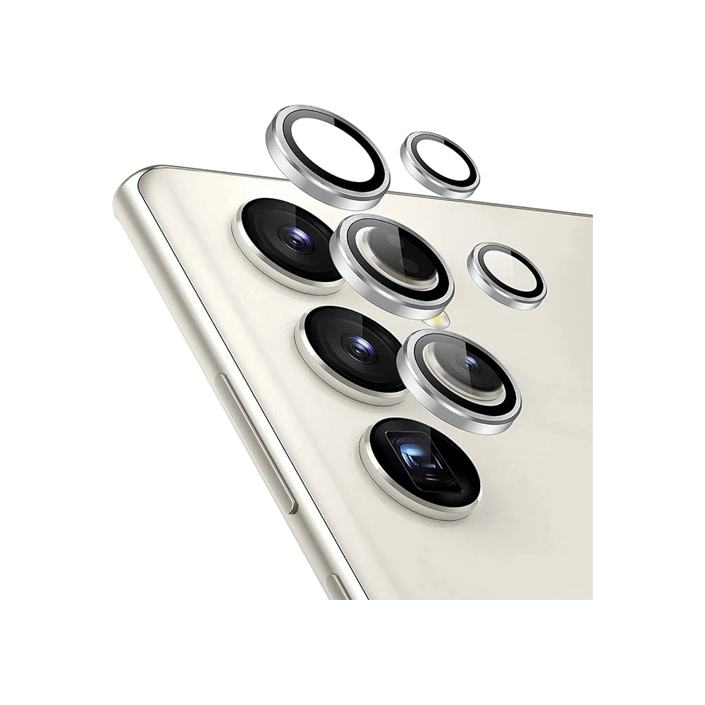 Szkło hartowane na obiektyw aparatu Crong Lens Ring Samsung Galaxy S24 Ultra przezroczyste