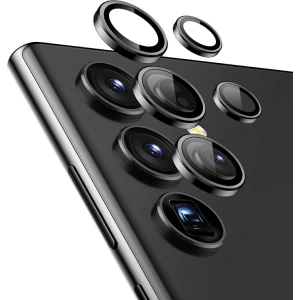 Kup Szkło hartowane na obiektyw aparatu Crong Lens Ring Samsung Galaxy S24 Ultra czarne - CRG694 - {ean13} - Sklep Home Screen