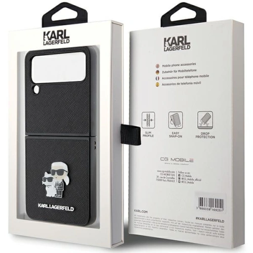 Kup Etui Karl Lagerfeld KLHCZF4SAKCNPK Samsung Galaxy Z Flip4 hardcase Saffiano Karl&Choupette Pin černý/black - KLD1866 - {ean13} - Sklep Home Screen