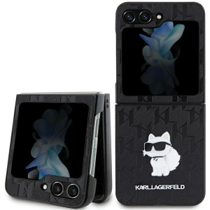 Kup Etui Karl Lagerfeld KLHCZF5SAPCHNPK Samsung Galaxy Z Flip5 hardcase Saffiano Monogram Choupette Pin černý/black - KLD1867 - {ean13} - Sklep Home Screen
