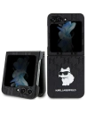 Etui Karl Lagerfeld KLHCZF5SAPCHNPK Samsung Galaxy Z Flip5 hardcase Saffiano Monogram Choupette Pin černý/black