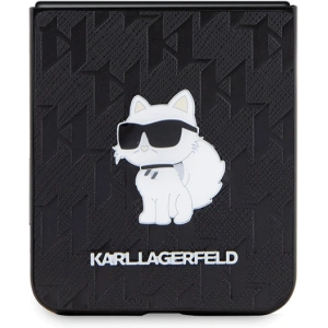 Kup Etui Karl Lagerfeld KLHCZF5SAPCHNPK Samsung Galaxy Z Flip5 kemény tok Saffiano Monogram Choupette Pin fekete/black - KLD1867 - {ean13} - Sklep Home Screen