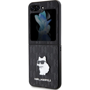Kup Etui Karl Lagerfeld KLHCZF5SAPCHNPK Samsung Galaxy Z Flip5 kemény tok Saffiano Monogram Choupette Pin fekete/black - KLD1867 - {ean13} - Sklep Home Screen