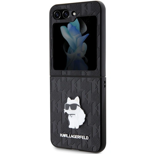 Kup Etui Karl Lagerfeld KLHCZF5SAPCHNPK Samsung Galaxy Z Flip5 hardcase Saffiano Monogram Choupette Pin černý/black - KLD1867 - {ean13} - Sklep Home Screen
