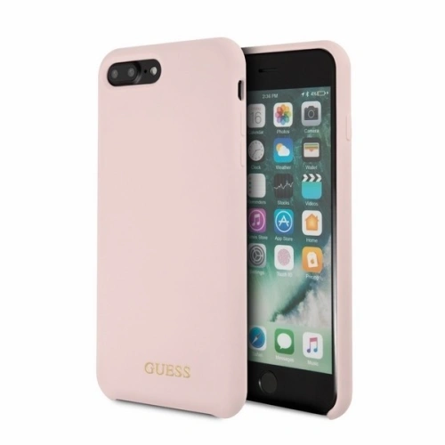 Kup Etui Guess GUHCI8LLSGLLP Apple iPhone 7/8 Plus světle růžový tvrdý silikonový obal - GUE127PNK - {ean13} - Sklep Home Screen