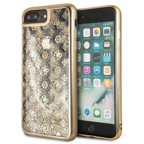 Kup Etui Guess GUHCI8LPEOLGGO Apple iPhone 7/8 Plus aurie/gold hard case 4G Peony Liquid Glitter - GUE130GLD - {ean13} - Sklep Home Screen