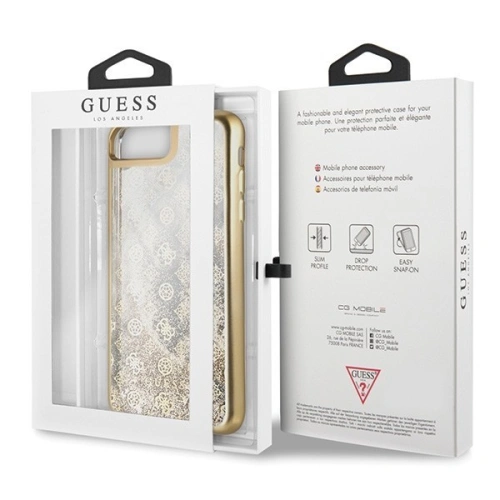 Kup Etui Guess GUHCI8LPEOLGGO Apple iPhone 7/8 Plus aurie/gold hard case 4G Peony Liquid Glitter - GUE130GLD - {ean13} - Sklep Home Screen