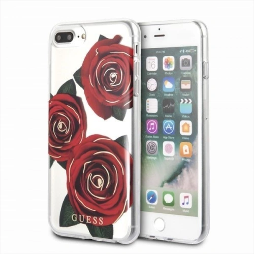 Kup Etui Guess GUHCI8LROSTR Apple iPhone 7/8 Plus carcasă transparentă din plastic Floare Dorință trandafir roșu - GUE131RED - {ean13} - Sklep Home Screen