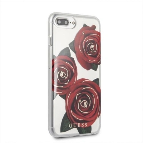 Kup Guess Apple Case GUHCI8LROSTR iPhone 7/8 Plus transparentes Hartschalenetui Flower Desire rote Rose - GUE131RED - {ean13} - Sklep Home Screen