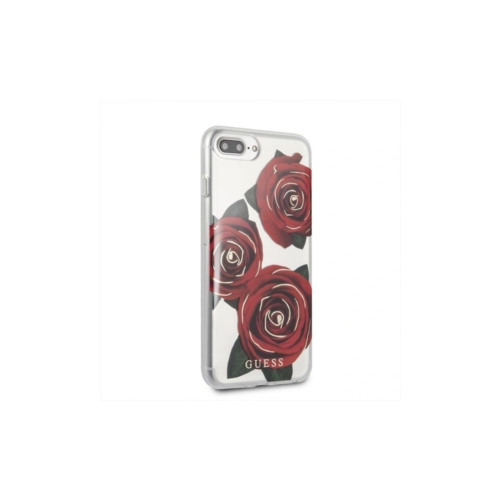 Etui Guess GUHCI8LROSTR Apple iPhone 7/8 Plus transparent hard case Flower Desire red rose