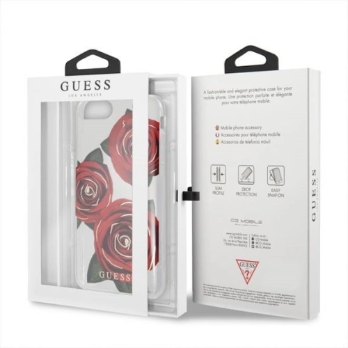 Kup Etui Guess GUHCI8LROSTR Apple iPhone 7/8 Plus transparent hard case Flower Desire red rose - GUE131RED - {ean13} - Sklep Home Screen