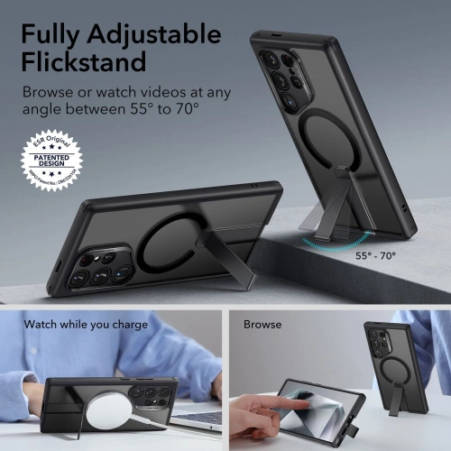 Kup ESR Samsung Carcasă Flickstand Boost HaloLock Galaxy S24 Ultra Frosted Black - ESR756 - {ean13} - Sklep Home Screen