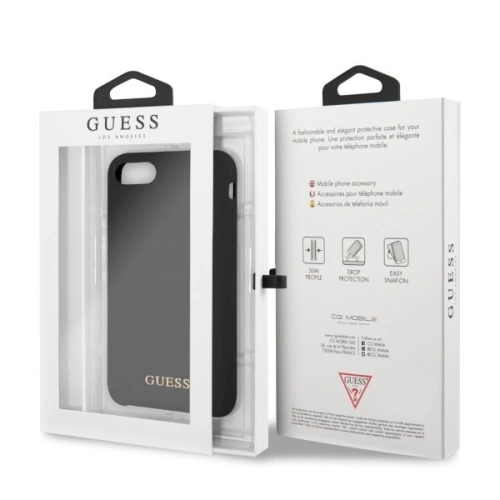 Kup Guess Apple Tasche GUHCI8LSGLBK iPhone SE 2022/SE 2020/8/7 schwarz/schwarz Hartschale Silikon - GUE132BLK - {ean13} - Sklep Home Screen