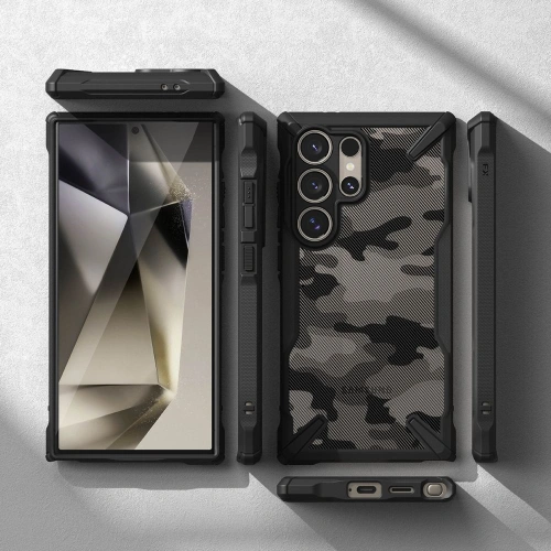 Kup Etui Ringke Fusion-X Samsung Galaxy S24 Ultra Camo Black - RGK1912 - {ean13} - Sklep Home Screen