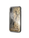 Buy Karl Lagerfeld KLHCI61TRKSIGGO iPhone Xr gold hard case Signature Liquid Glitter Stars - KLD031GLD - {ean13} - Home Screen Store Europe
