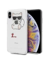 Karl Lagerfeld KLHCI65CFA iPhone Xs Max Hartschale transparent Choupette Fun