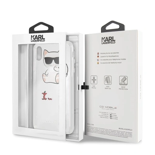 Kup Karl Lagerfeld KLHCI65CFA iPhone Xs Max hardcase transparent Choupette Fun - KLD033CL - {ean13} - Sklep Home Screen