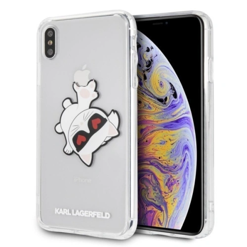 Kup Karl Lagerfeld KLHCI65CFHE iPhone Xs Max Hartschale transparent Choupette Fun - KLD034CL - {ean13} - Sklep Home Screen