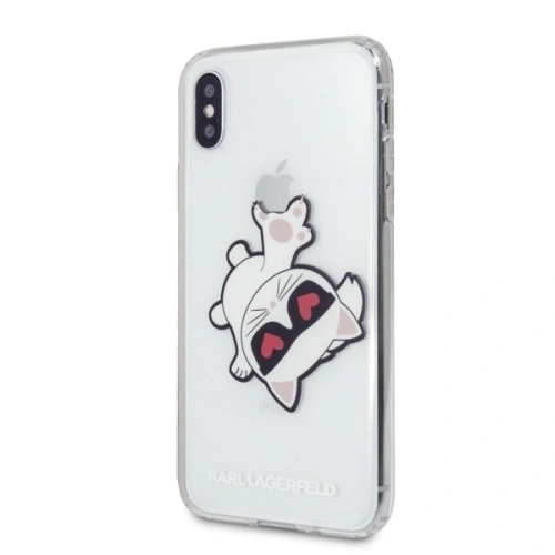 Kup Karl Lagerfeld KLHCI65CFHE iPhone Xs Max hardcase transparent Choupette Fun - KLD034CL - {ean13} - Sklep Home Screen
