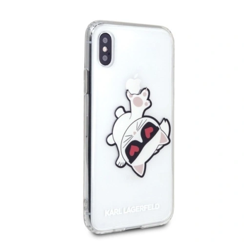 Kup Karl Lagerfeld KLHCI65CFHE iPhone Xs Max hardcase transparent Choupette Fun - KLD034CL - {ean13} - Sklep Home Screen