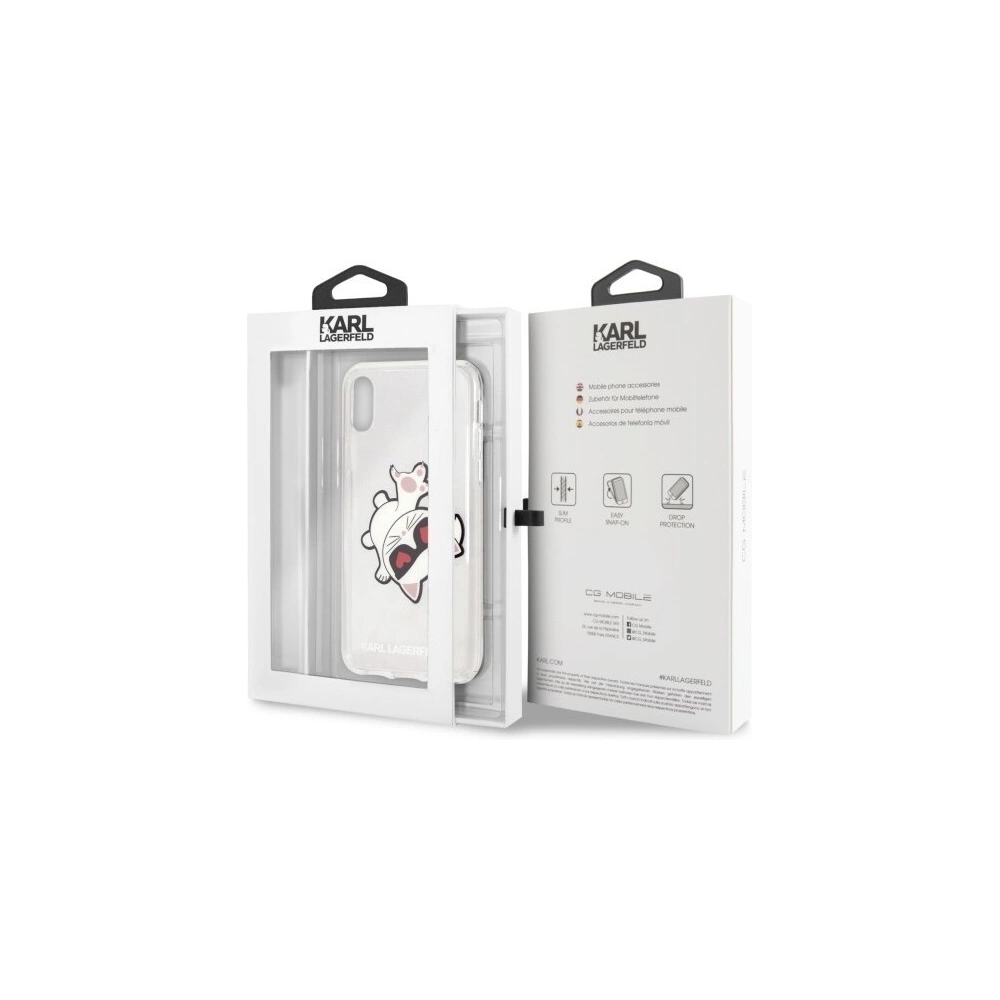 Karl Lagerfeld KLHCI65CFHE iPhone Xs Max hardcase transparent Choupette Fun