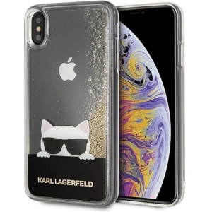 Kup Karl Lagerfeld KLHCI65CHPEEGO iPhone Xs Max gold/złoty hard case Liquid Glitter - KLD038GLD - {ean13} - Sklep Home Screen