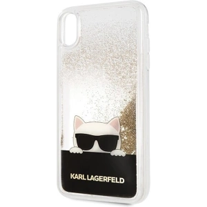 Kup Karl Lagerfeld KLHCI65CHPEEGO iPhone Xs Max gold/złoty hard case Liquid Glitter - KLD038GLD - {ean13} - Sklep Home Screen