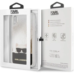 Kup Karl Lagerfeld KLHCI65CHPEEGO iPhone Xs Max gold/złoty hard case Liquid Glitter - KLD038GLD - {ean13} - Sklep Home Screen