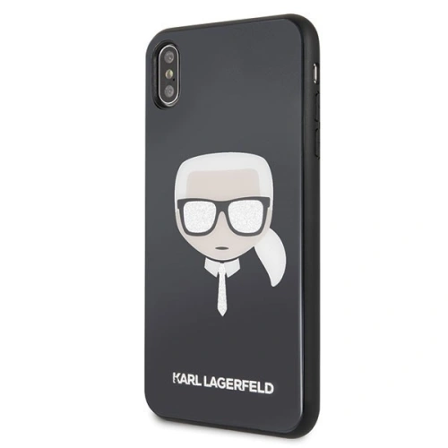 Kup Karl Lagerfeld KLHCI65DLHBK iPhone Xs Max fekete/black Iconic Glitter Karl`s Head - KLD039BLK - {ean13} - Sklep Home Screen