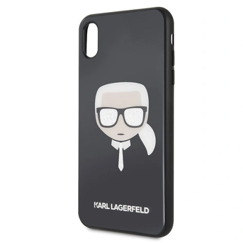 Kup Karl Lagerfeld KLHCI65DLHBK iPhone Xs Max fekete/black Iconic Glitter Karl`s Head - KLD039BLK - {ean13} - Sklep Home Screen