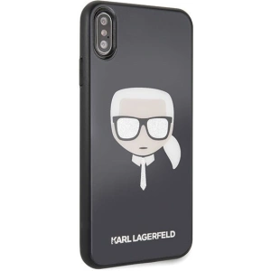 Karl Lagerfeld KLHCI65DLHBK iPhone Xs Max black Iconic Glitter Karl`s Head