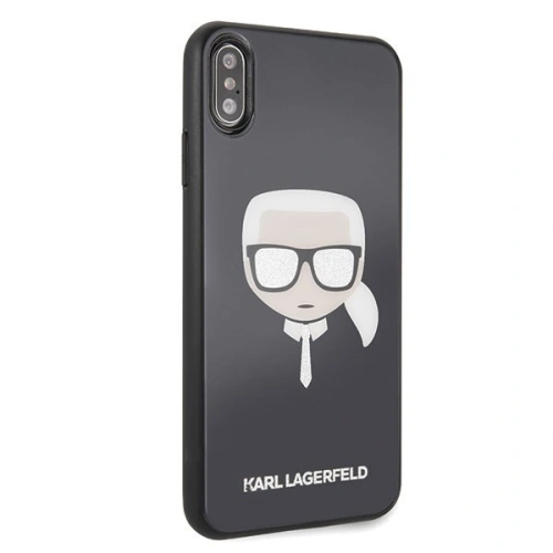 Kup Karl Lagerfeld KLHCI65DLHBK iPhone Xs Max fekete/black Iconic Glitter Karl`s Head - KLD039BLK - {ean13} - Sklep Home Screen