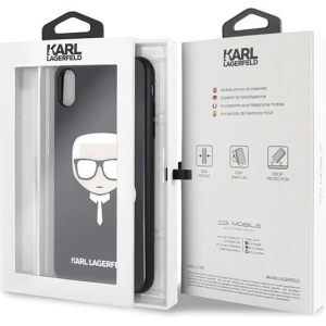 Kup Karl Lagerfeld KLHCI65DLHBK iPhone Xs Max czarny/black Iconic Glitter Karl`s Head - KLD039BLK - {ean13} - Sklep Home Screen