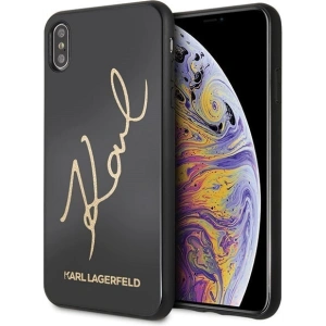 Kup Karl Lagerfeld KLHCI65DLKSBK iPhone Xs Max czarny/black hard case Signature Glitter - KLD040BLK - {ean13} - Sklep Home Screen