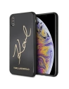Karl Lagerfeld KLHCI65DLKSBK iPhone Xs Max černý/black hard case Signature Glitter