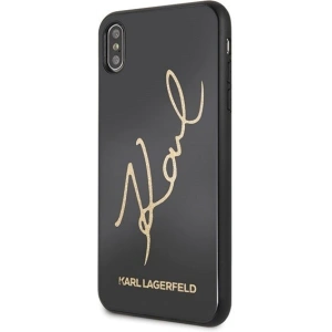 Kup Karl Lagerfeld KLHCI65DLKSBK iPhone Xs Max czarny/black hard case Signature Glitter - KLD040BLK - {ean13} - Sklep Home Screen