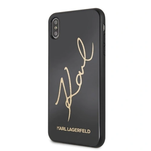 Kup Karl Lagerfeld KLHCI65DLKSBK iPhone Xs Max fekete/black kemény tok Signature Glitter - KLD040BLK - {ean13} - Sklep Home Screen