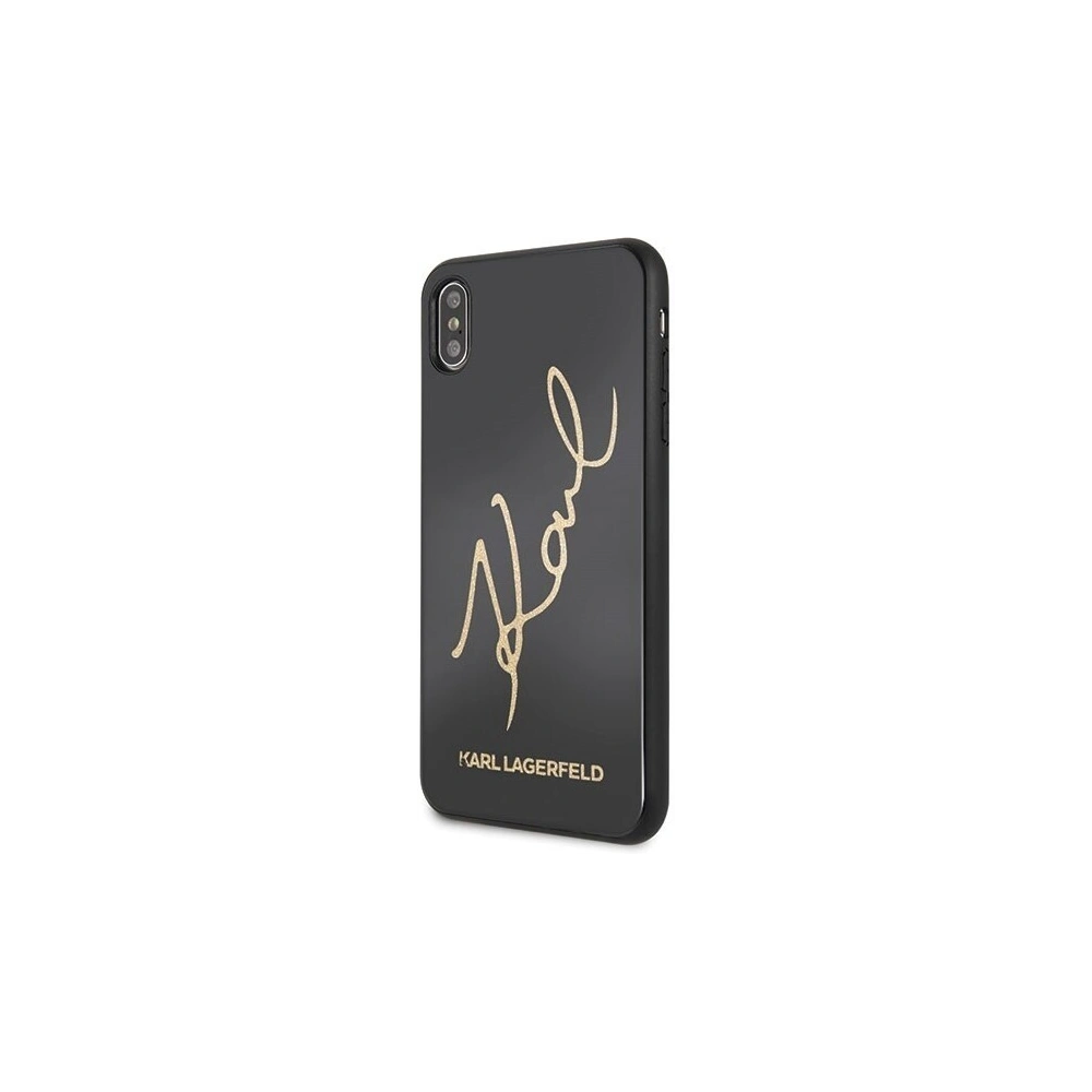 Karl Lagerfeld KLHCI65DLKSBK iPhone Xs Max czarny/black hard case Signature Glitter