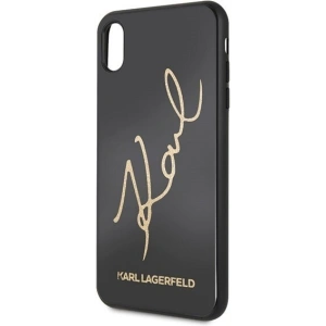 Karl Lagerfeld KLHCI65DLKSBK iPhone Xs Max black hard case Signature Glitter
