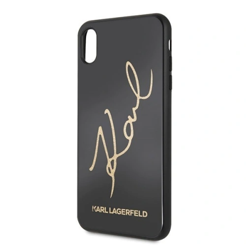 Kup Karl Lagerfeld KLHCI65DLKSBK iPhone Xs Max fekete/black kemény tok Signature Glitter - KLD040BLK - {ean13} - Sklep Home Screen