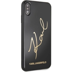 Kup Karl Lagerfeld KLHCI65DLKSBK iPhone Xs Max czarny/black hard case Signature Glitter - KLD040BLK - {ean13} - Sklep Home Screen