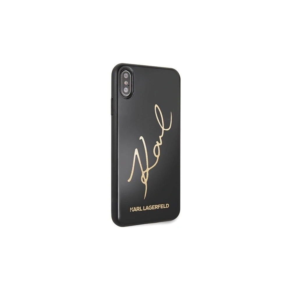 Karl Lagerfeld KLHCI65DLKSBK iPhone Xs Max czarny/black hard case Signature Glitter