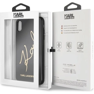 Kup Karl Lagerfeld KLHCI65DLKSBK iPhone Xs Max czarny/black hard case Signature Glitter - KLD040BLK - {ean13} - Sklep Home Screen
