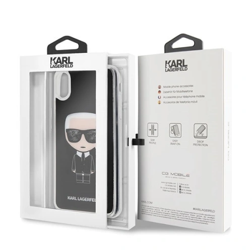 Kup Karl Lagerfeld KLHCI65ICGBK iPhone Xs Max černý/black Iconic Glitter - KLD041BLK - {ean13} - Sklep Home Screen