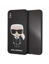 Karl Lagerfeld KLHCI65IKPUBK iPhone Xs Max hardcase černý/black Iconic Karl Embossed